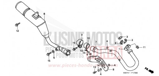EXHAUST MUFFLER NX125V de 1997